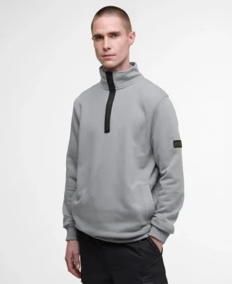 Outline Yarım Fermuarlı Sweatshirt