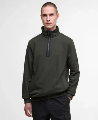 Outline Yarım Fermuarlı Sweatshirt