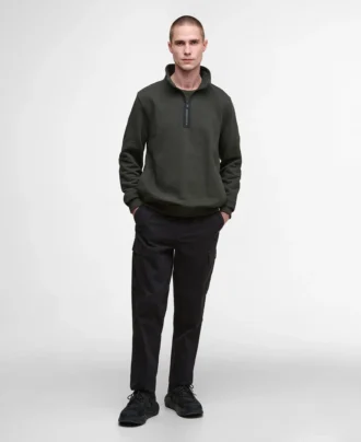Outline Yarım Fermuarlı Sweatshirt