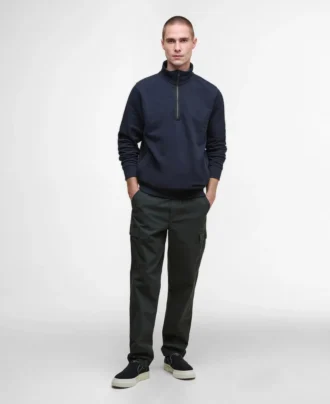 Outline Yarım Fermuarlı Sweatshirt